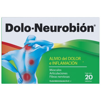 dolo neurobión 50mg 2 cajas de 20 tabletas c/u