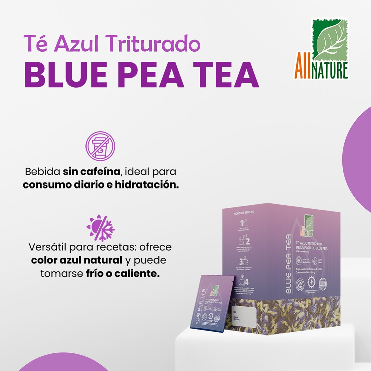 All Nature Blue Pea Tea 60 Sobres All Nature Blue Pea Tea 60 Sobres