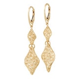 Aretes Colgantes, Oro Amarillo de 14K