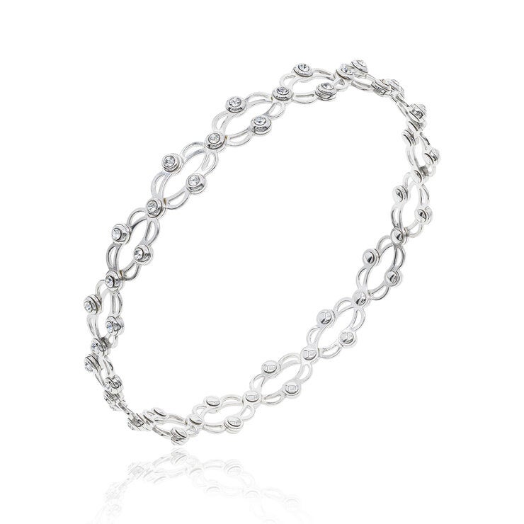 Mayfer, Anilo/Pulsera Plata .925, Color Blanco Mayfer, Anilo/Pulsera Plata .925, Color Blanco