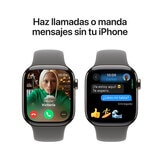 Apple Watch S10 (GPS + Cellular) Caja de Titanio Natural 42mm con Correa Deportiva Gris Piedra S/M