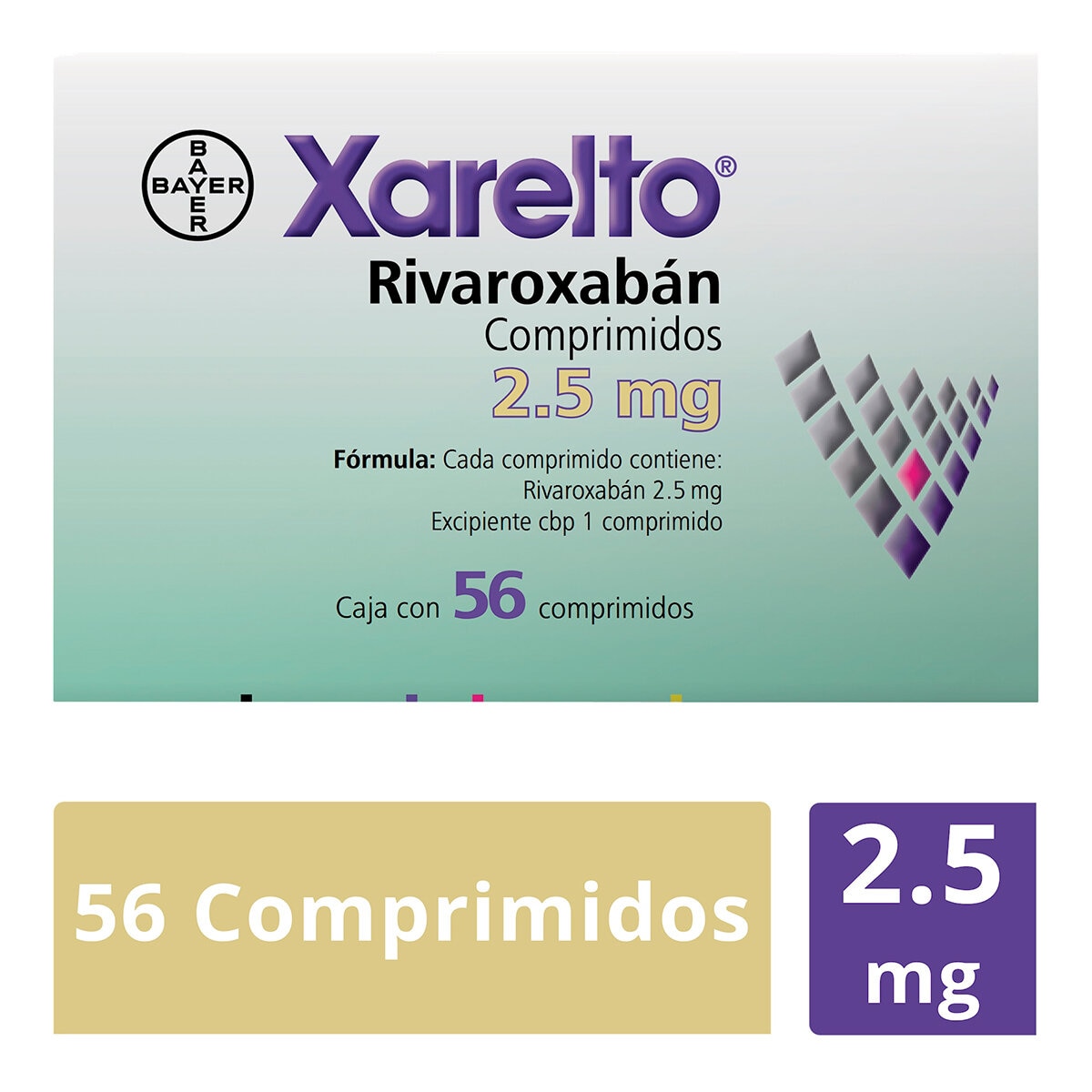 Xarelto 2.5mg. 56 comprimidos.