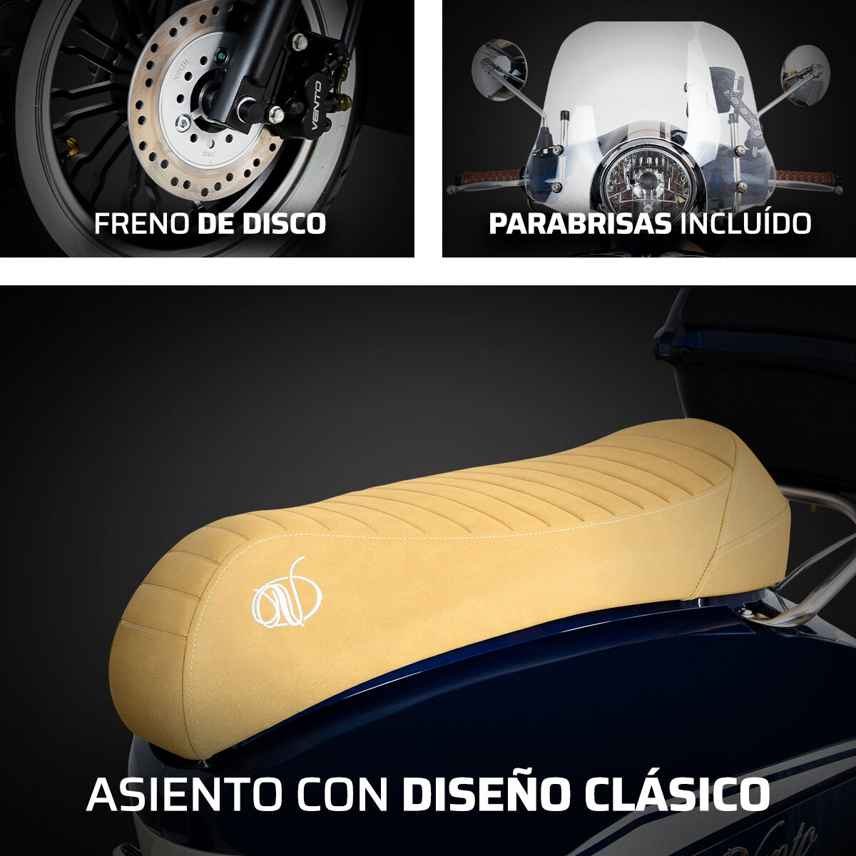 Vento Motocicleta Hipster 170cc Azul Vento Motocicleta Hipster 170cc Azul