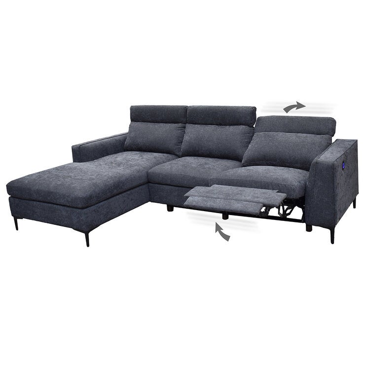 Muebles Liz, Larix, Seccional De 2 Piezas Gris Obscuro Muebles Liz, Larix, Seccional De 2 Piezas Gris Obscuro