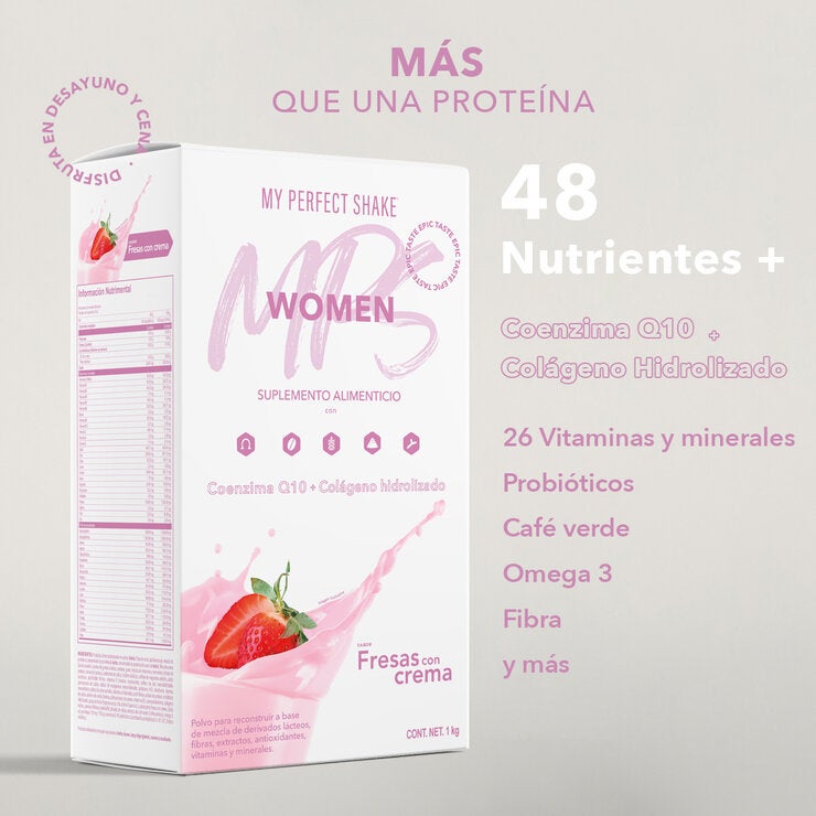 My Perfect Shake Bebida en Polvo Sabor Fresas con Crema 2kg My Perfect Shake Bebida en Polvo Sabor Fresas con Crema 2kg