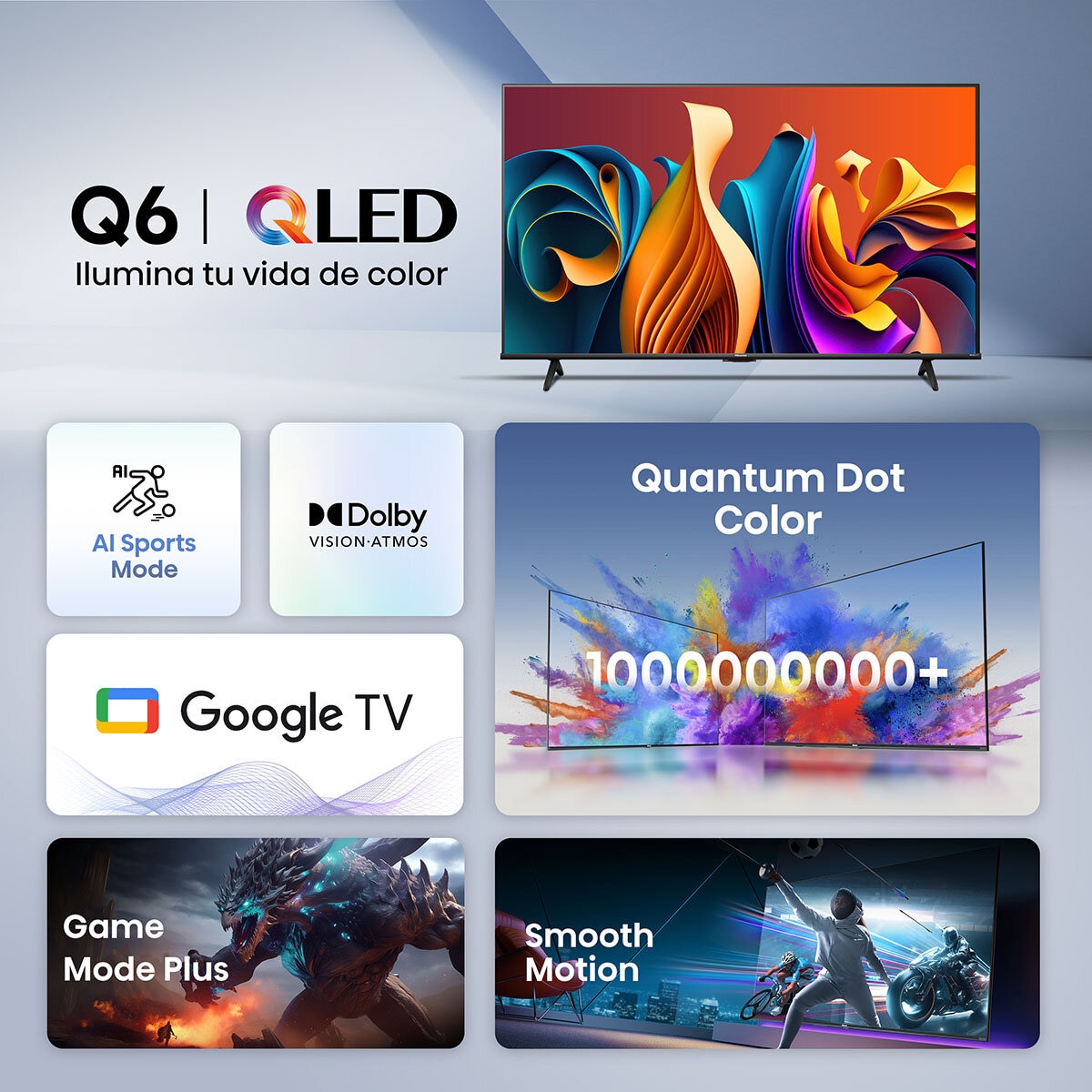 Hisense Pantalla 75" QLED 4K GOOGLE TV