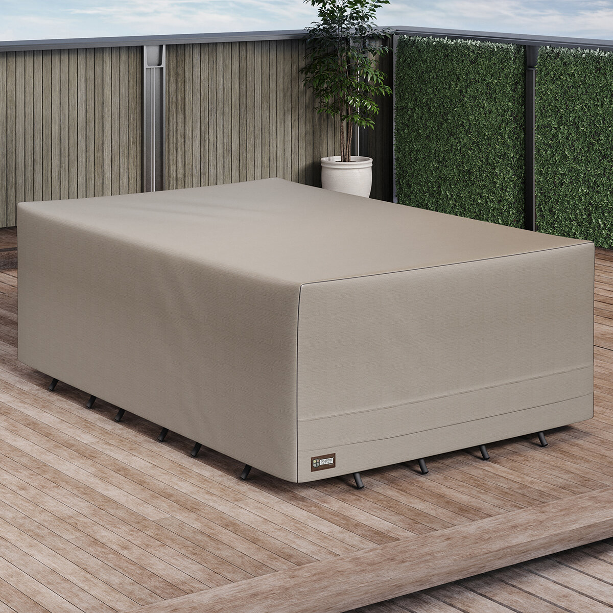 Seasons Sentry Funda para Set de Muebles de Jardín con Mesa Rectangular Seasons Sentry Funda para Set de Muebles de Jardín con Mesa Rectangular