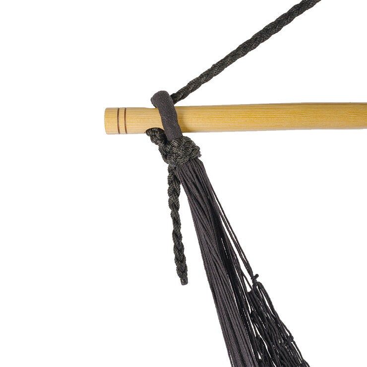 Arte Mayab, Hamaca Estilo Columpio Tejido, de Algodón, Color Negro, para una Persona Arte Mayab, Hamaca Estilo Columpio Tejido, de Algodón, Color Negro, para una Persona