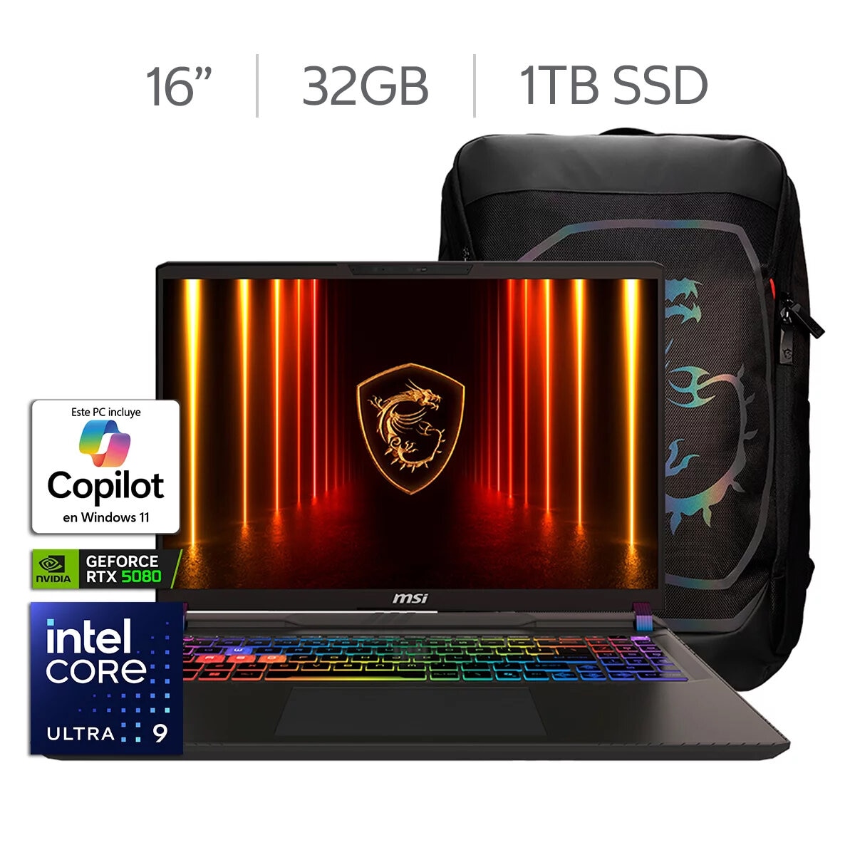 MSI Vector 16 Laptop Gaming 16" QHD+ Intel Core Ultra 9 32GB 1TB SSD MSI Vector 16 Laptop Gaming 16" QHD+ Intel Core Ultra 9 32GB 1TB SSD