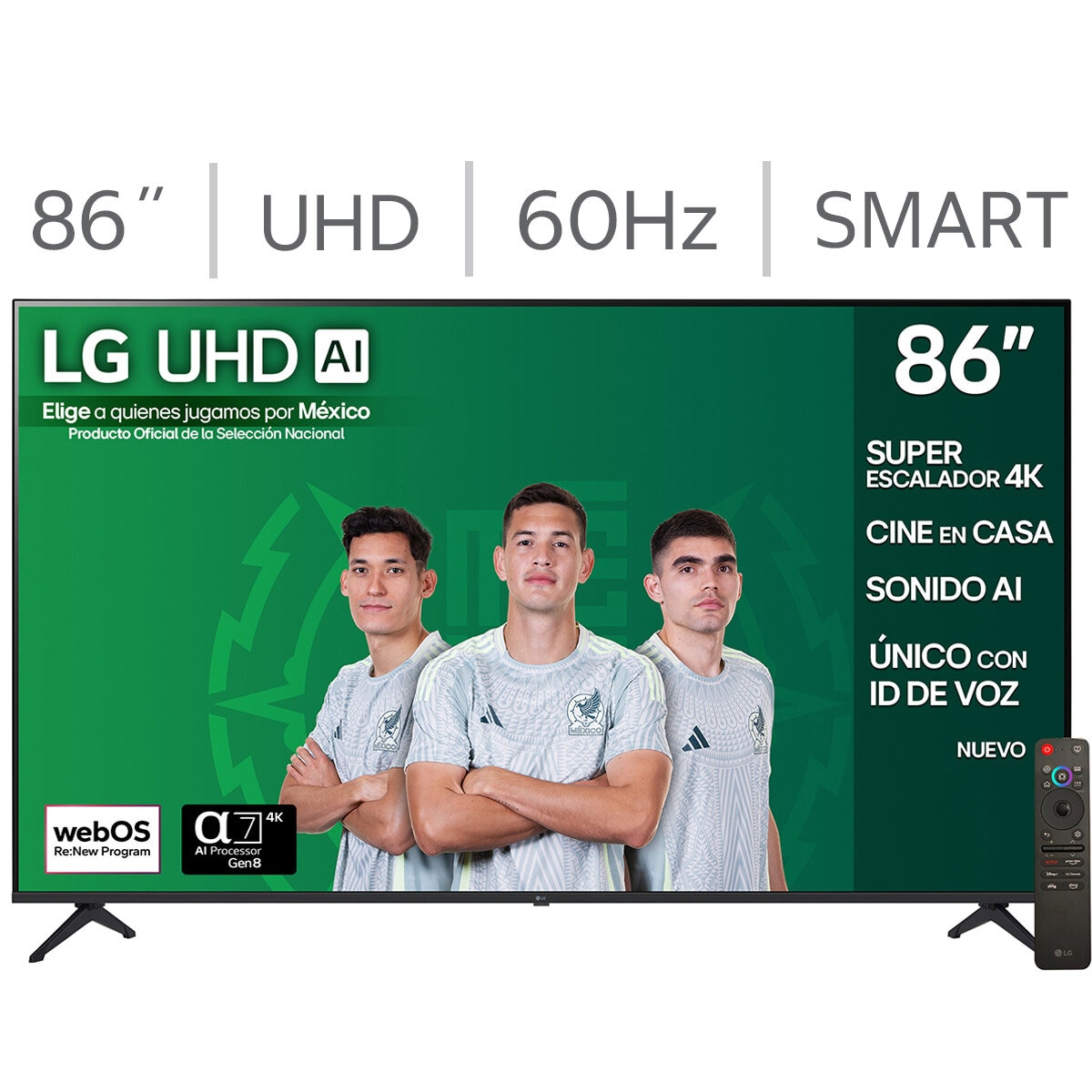 LG Pantalla 86" UHD 4K AI Smart TV LG Pantalla 86" UHD 4K AI Smart TV