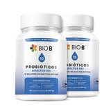 Bio B Probióticos Adulto 50+ con 10 Billones 2 Frascos de 30 Cápsulas c/u