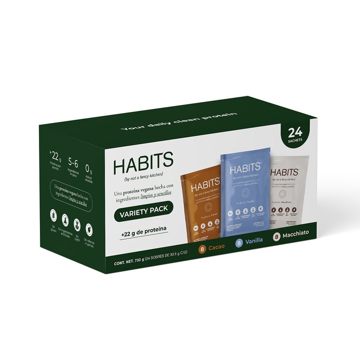 Habits by Not a Fancy Kitchen Proteína Vegetal Variety Pack 24 / 30.5 g Habits by Not a Fancy Kitchen Proteína Vegetal Variety Pack 24 / 30.5 g