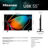 ﻿Hisense Pantalla 55" ULED Miniled 4K Android TV