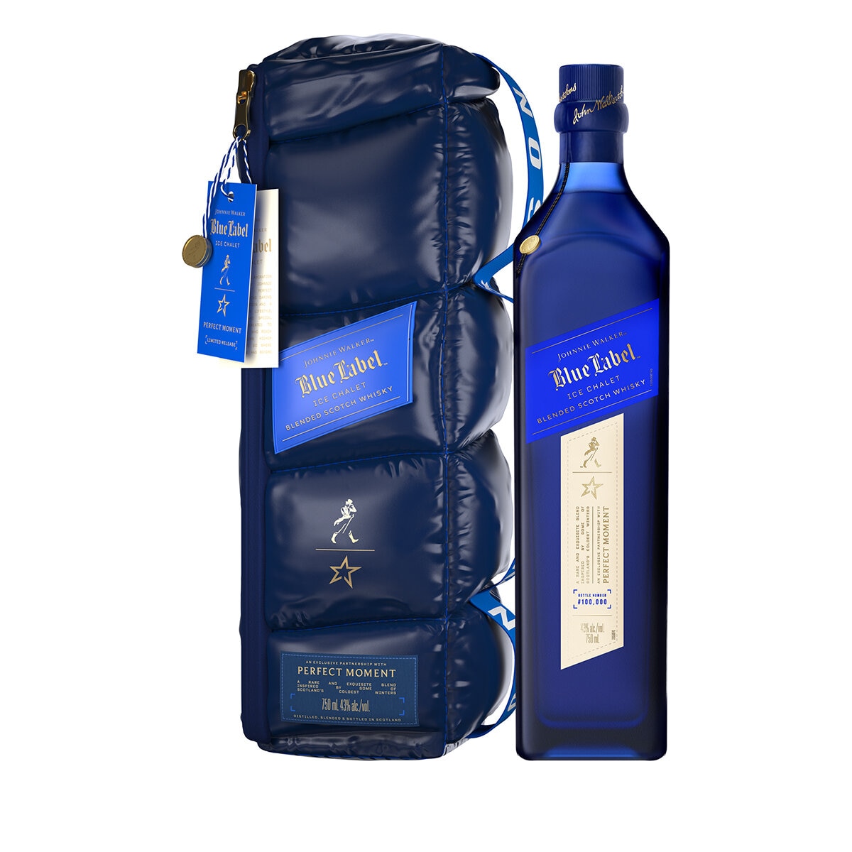 Whisky Johnnie Walker Blue Label Blended Scotch Ice Chalet 750ml