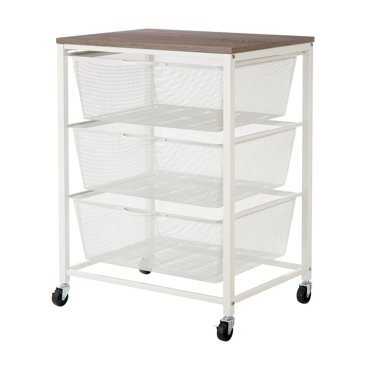 Carrito Rodante de Malla Metálica con 3 Niveles Carrito Rodante de Malla Metálica con 3 Niveles