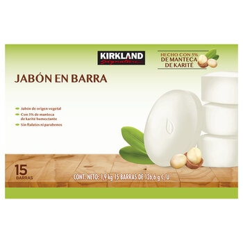 kirkland signature jabón en barra 15 pzas