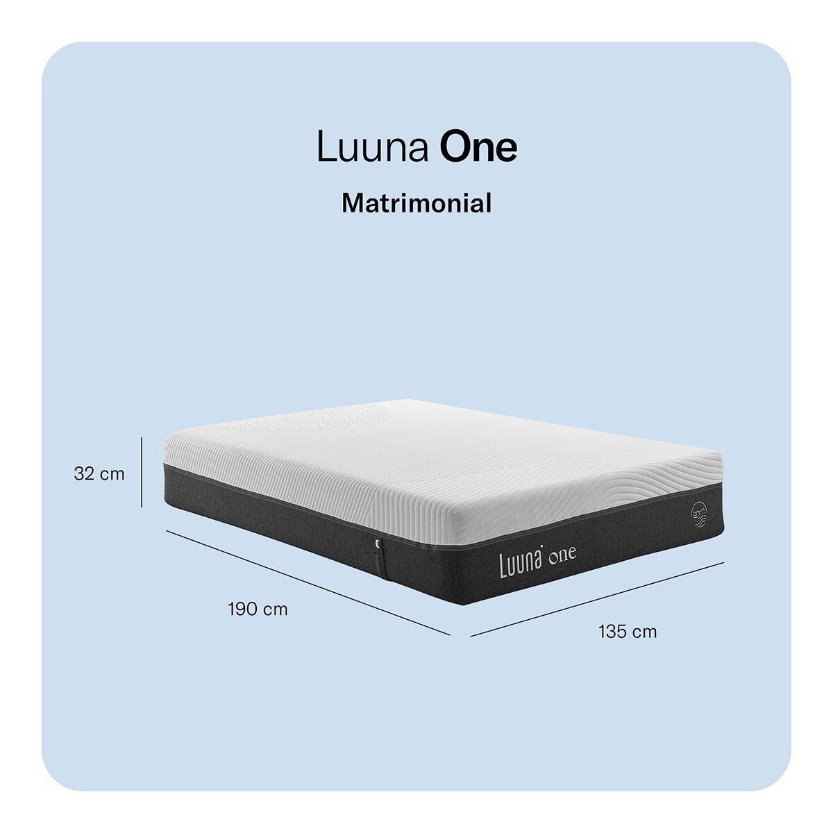 Luuna, Colchón One Memory Foam, Matrimonial Luuna, Colchón One Memory Foam, Matrimonial