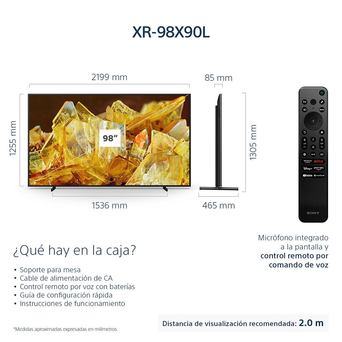 Sony Pantalla 98" UHD 4K Google TV