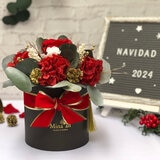 Bouquet Navidad, Caja Negra Listón Rojo