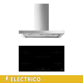 Smeg Combo de Campana 90 cm + Parrilla Eléctrica 5 Zonas de Cocción 90cm Smeg Combo de Campana 90 cm + Parrilla Eléctrica 5 Zonas de Cocción 90cm