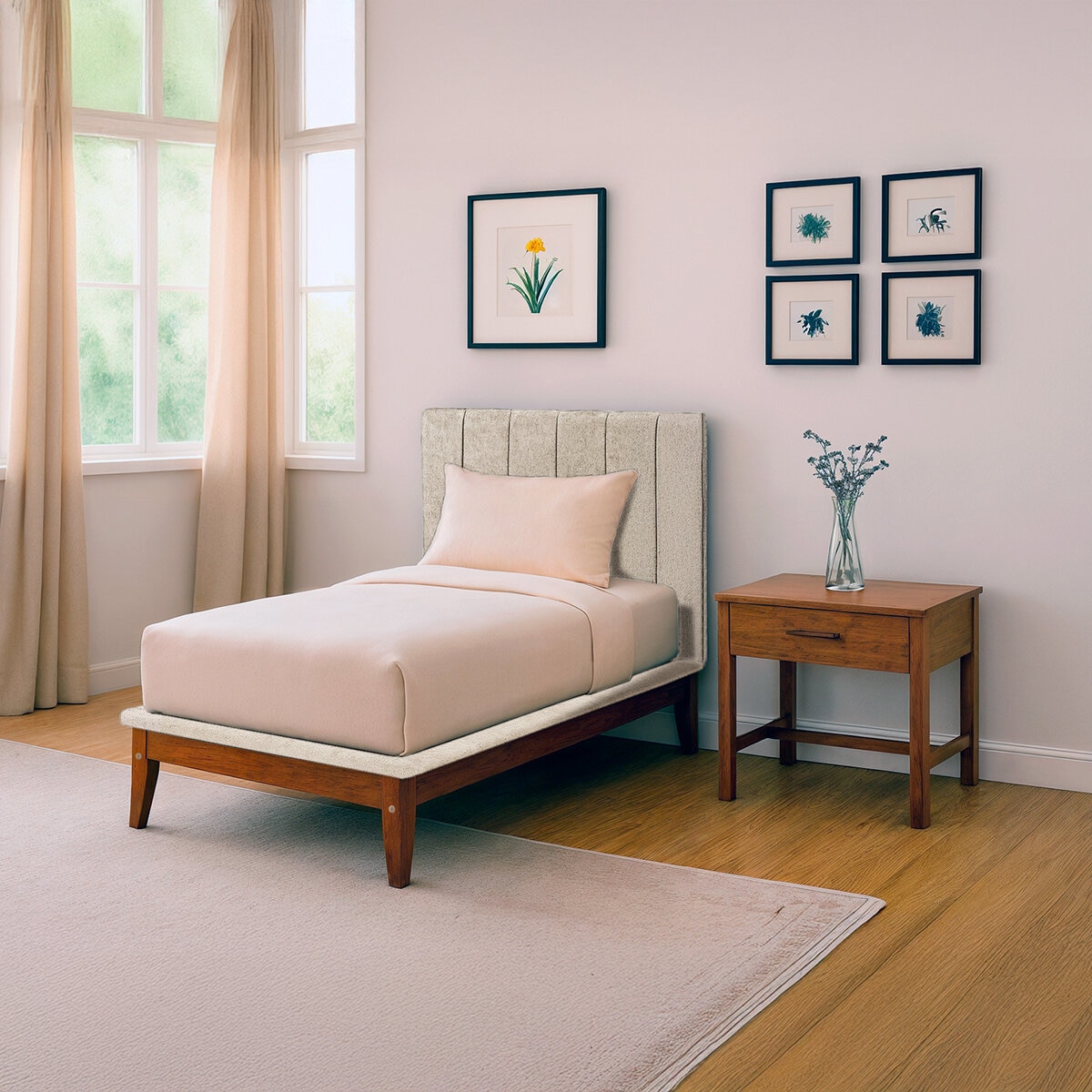 Violanti, Cama Individual Beige Violanti, Cama Individual Beige