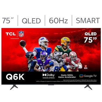 TCL Pantalla 75" QLED 4K Google TV 75Q6K TCL Pantalla 75" QLED 4K Google TV 75Q6K
