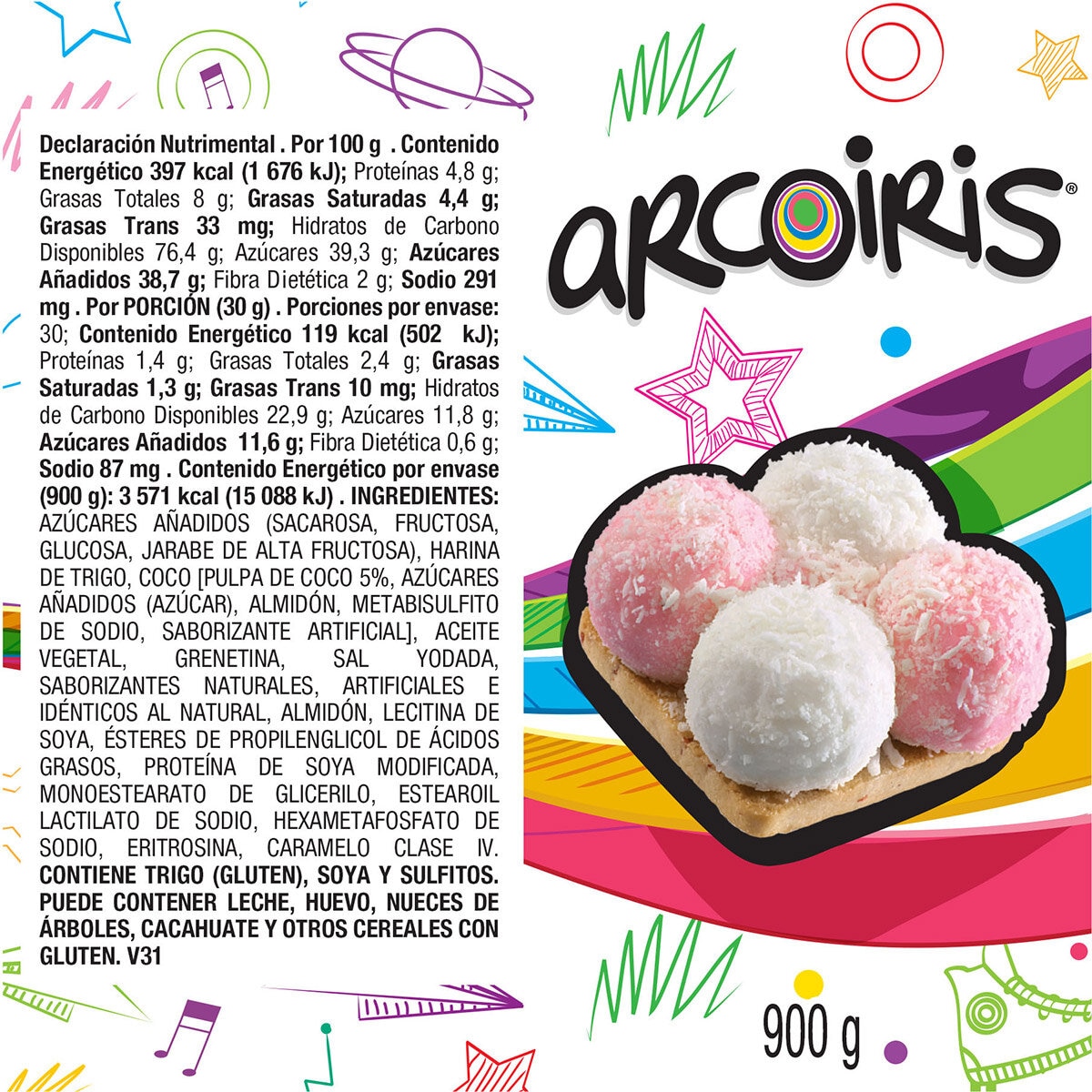 Gamesa Galletas Arcoiris 12/900 g Gamesa Galletas Arcoiris 12/900 g