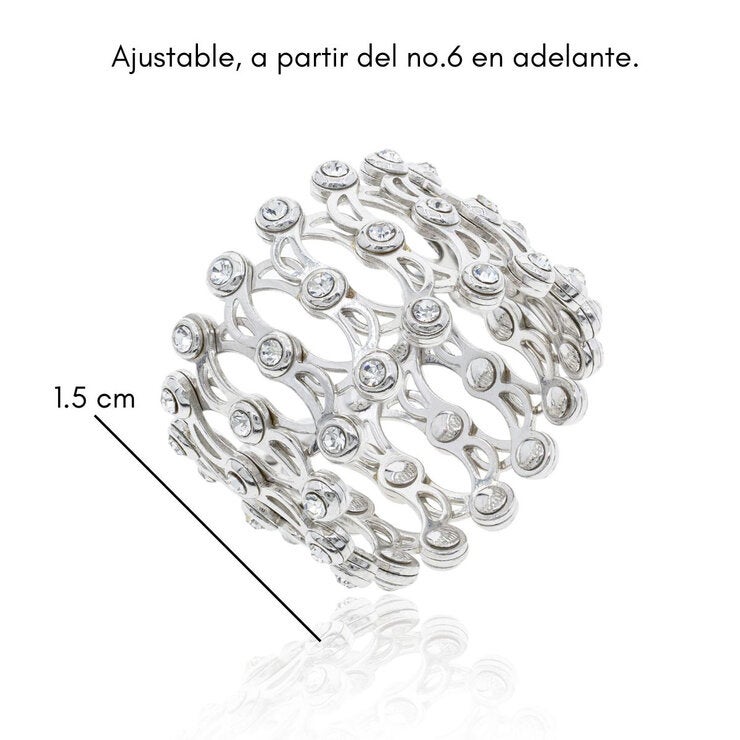 Mayfer, Anilo/Pulsera Plata .925, Color Blanco Mayfer, Anilo/Pulsera Plata .925, Color Blanco