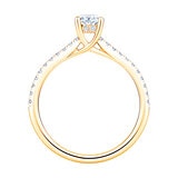 Anillo, 0.90ctw Diamantes, Oro Amarillo de 14K