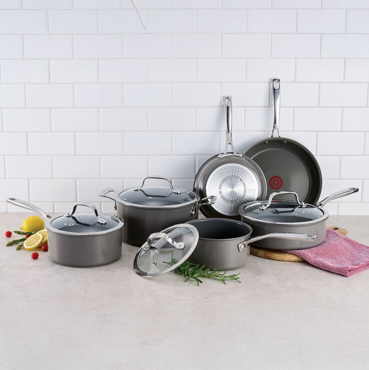 T-FAL Batería de Cocina de Cerámica 10 Piezas T-FAL Batería de Cocina de Cerámica 10 Piezas
