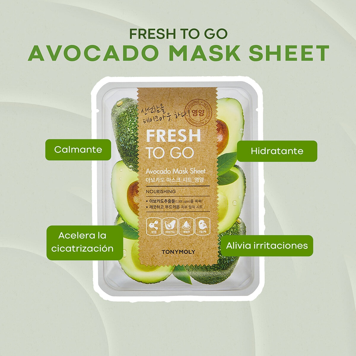 Tony Moly Fresh To Go Avocado Cleanser y Mascarilla 2 pzas Tony Moly Fresh To Go Avocado Cleanser y Mascarilla 2 pzas