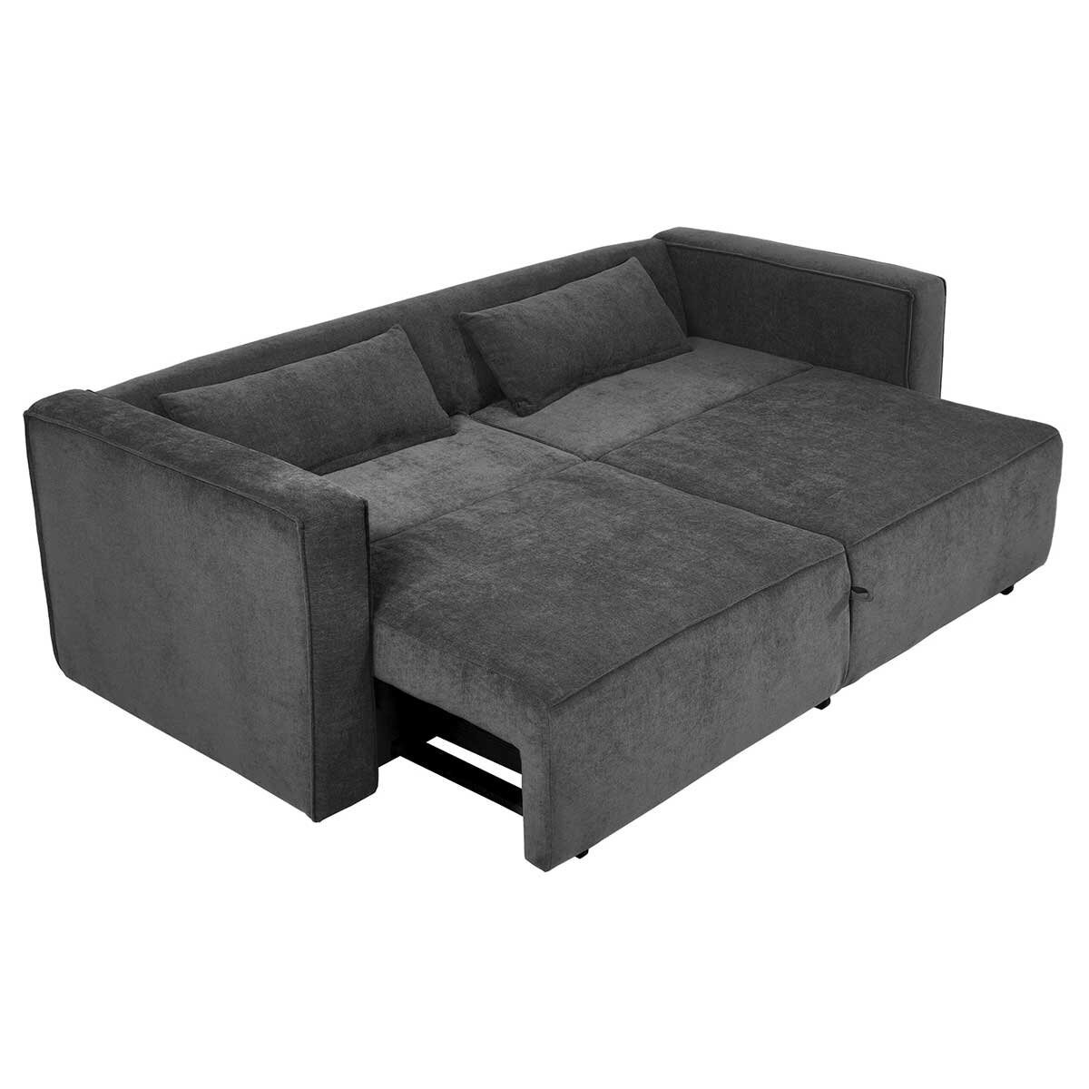 Violanti, Sofá Cama De 3 Plazas Con Brazos, Color Gris