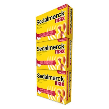 sedalmerck max 3 cajas con 24 tabletas
