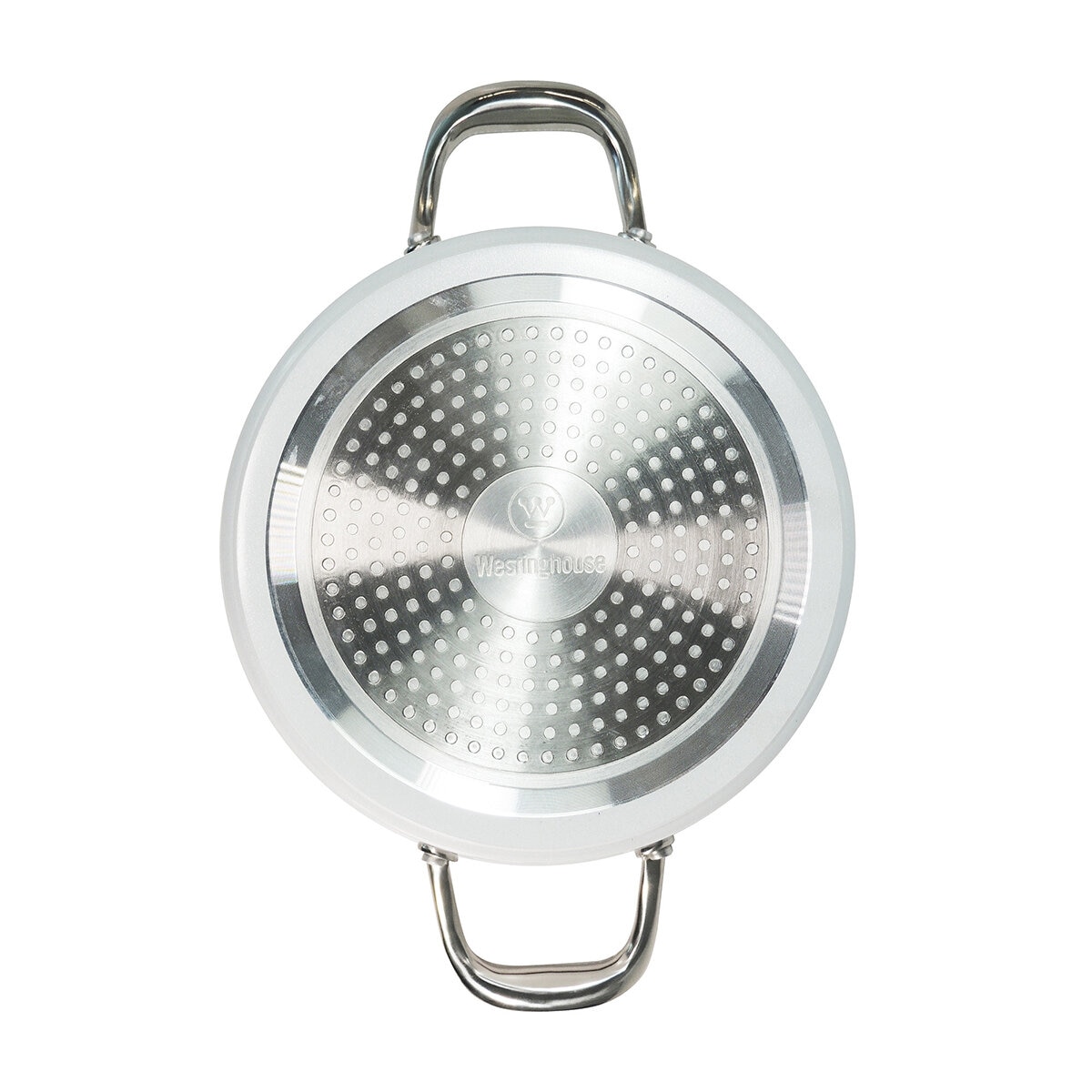 Westinghouse, Cacerola 28 cm de Cerámica Blanca, Acero Inoxidable Westinghouse, Cacerola 28 cm de Cerámica Blanca, Acero Inoxidable