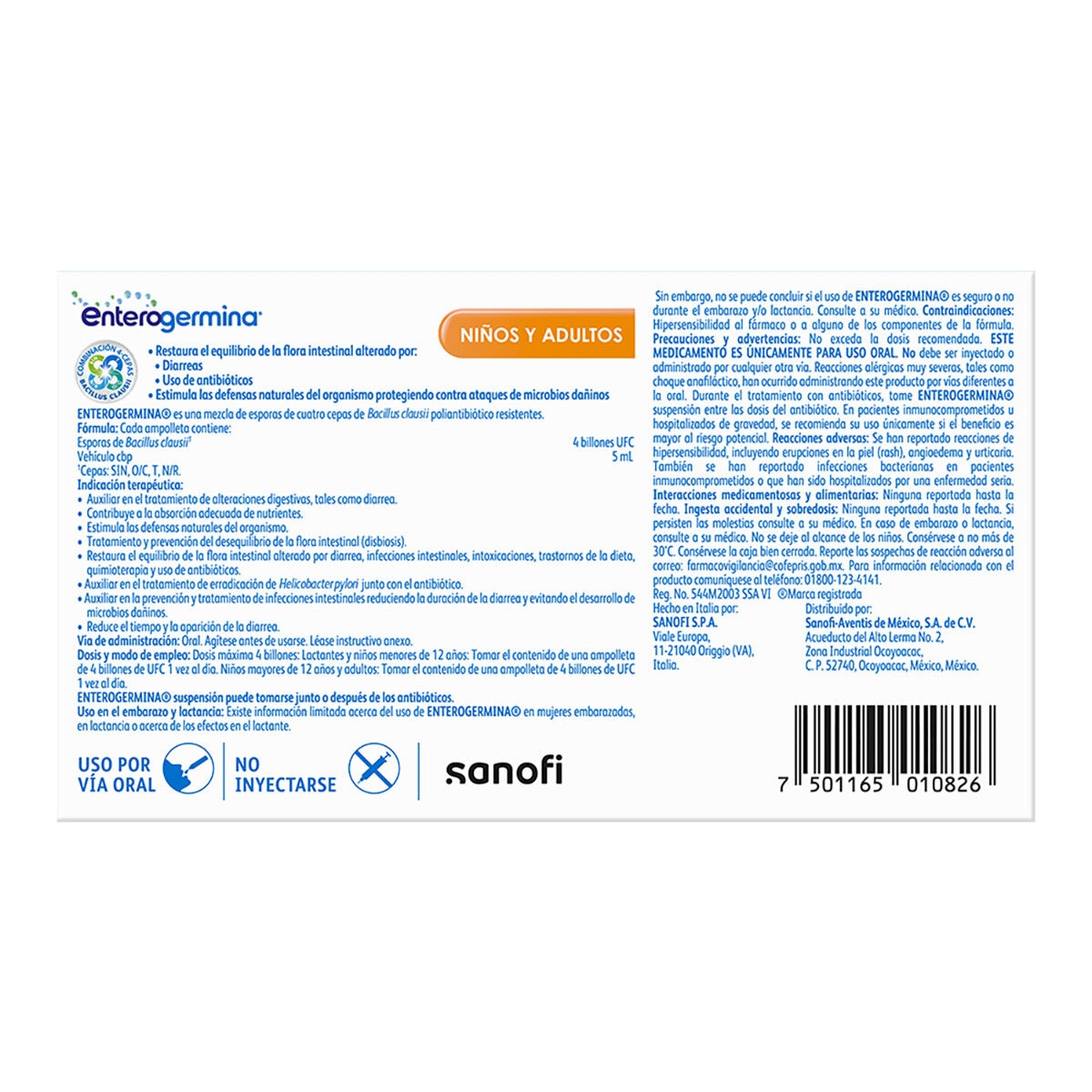 Enterogermina 4 Billones UFC suspensión 2 cajas con 10 Ampolletas cada uno. Enterogermina 4 Billones UFC suspensión 2 cajas con 10 Ampolletas cada uno.