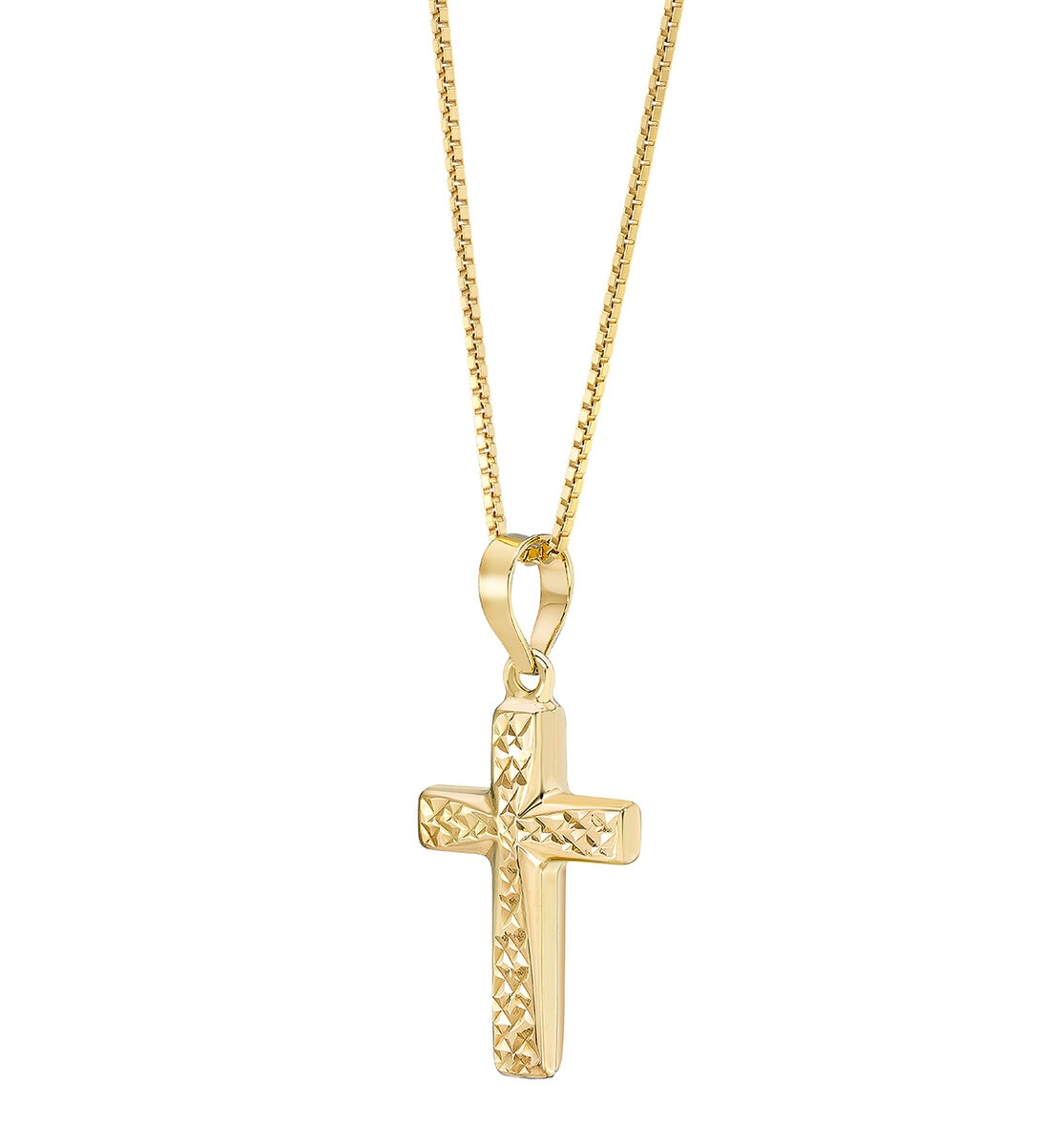 Dije de Cruz, Reversible, Oro Amarillo 14K Dije de Cruz, Reversible, Oro Amarillo 14K