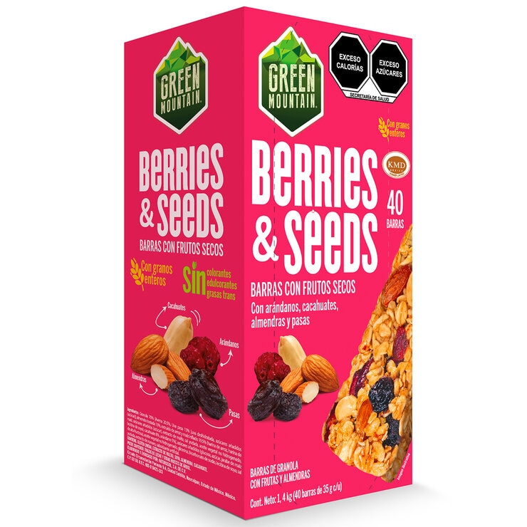 Green Mountain Barras Berries & Seeds 40 pzas de 35 g