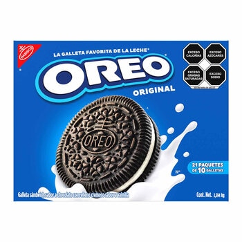 oreo galletas sabor chocolate con relleno sabor vainilla 21 pzas de 114 g