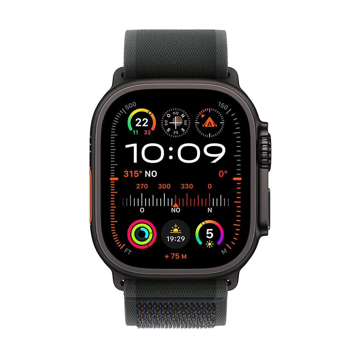 Apple Watch Ultra 2 (GPS + Cellular) Caja de titanio negro 49mm con Correa Loop Trail Negro M/L