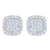 Aretes, 1.50ctw Diamantes, Oro Blanco de 14K