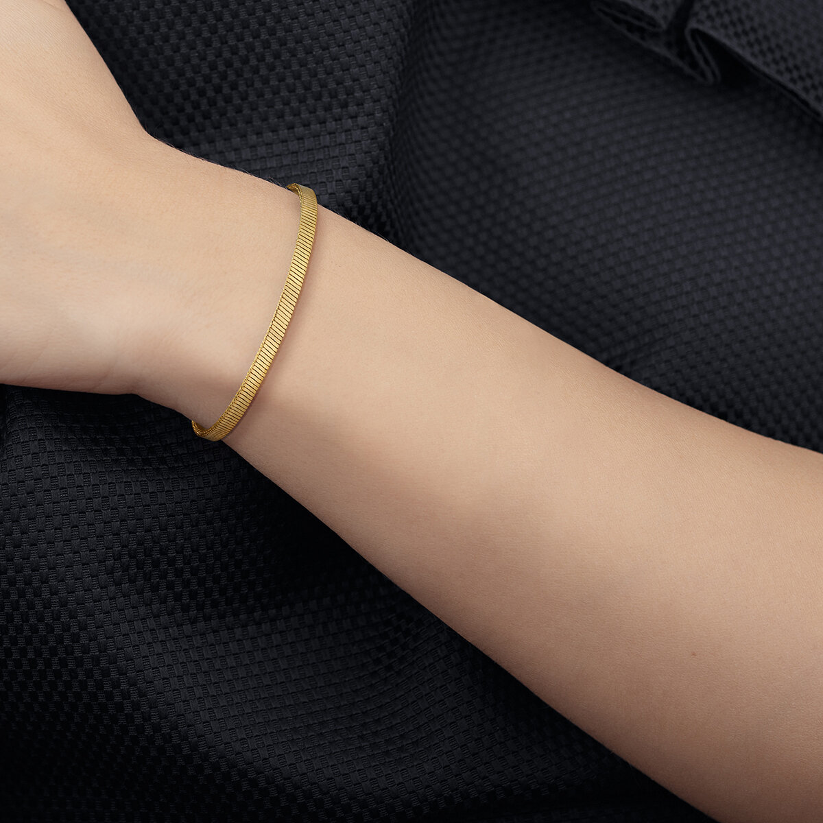 Pulsera de Cadena de Serpiente, Oro Amarillo 18K, 19.05cm Pulsera de Cadena de Serpiente, Oro Amarillo 18K, 19.05cm