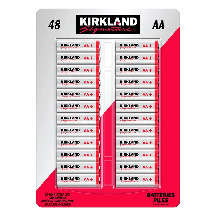 Kirkland Signature, Pilas Alcalinas AAA de 48 piezas