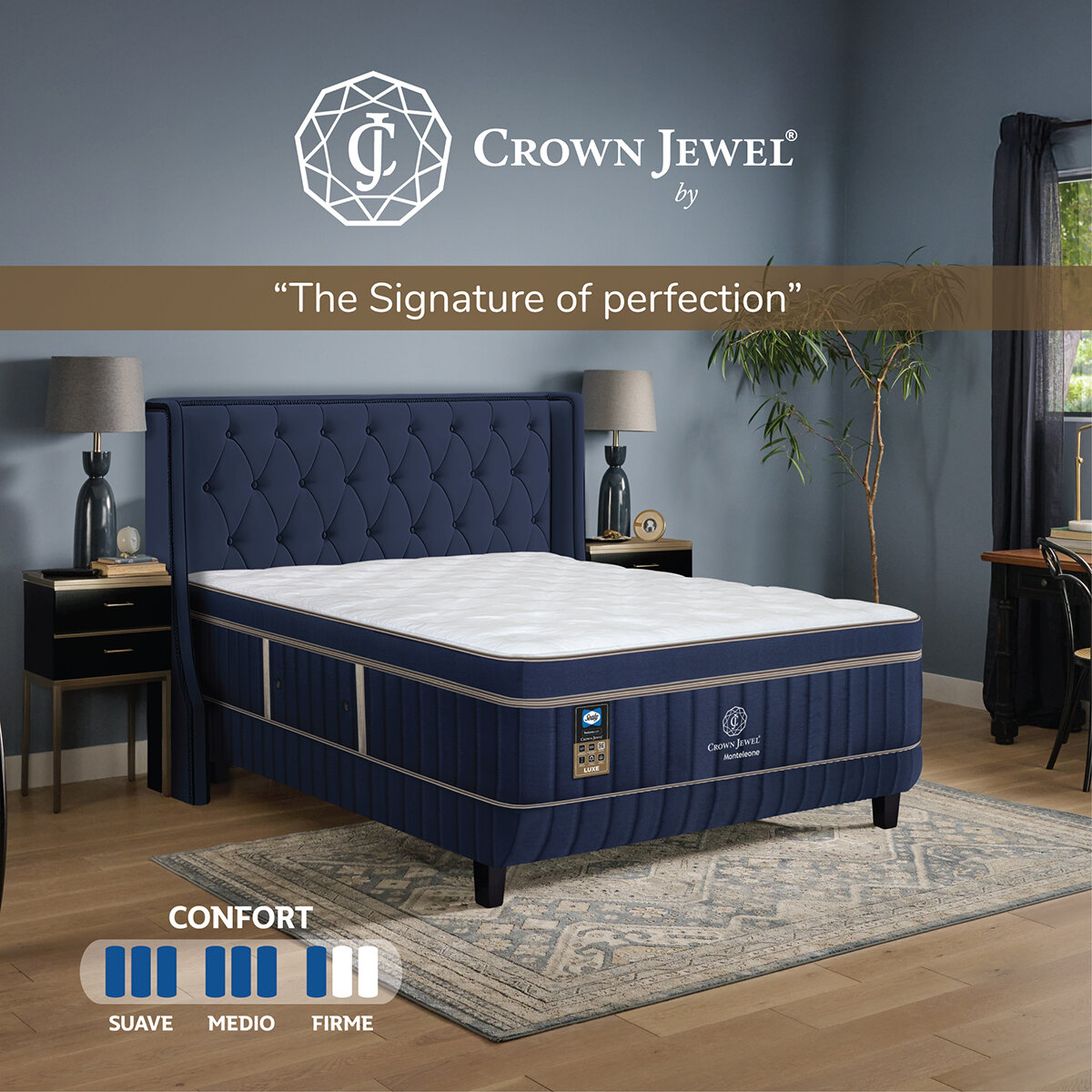 Sealy, Monteleone, Colchón y Box Matrimonial Sealy, Monteleone, Colchón y Box Matrimonial