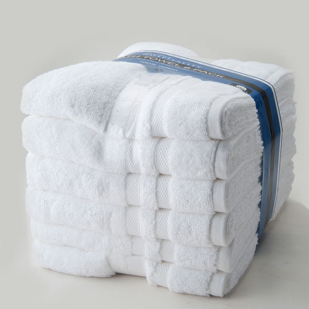 Paquete de 24 toallas blancas de 100 % algodón, duraderas, ligeras, de  grado comercial y ultra absorbentes