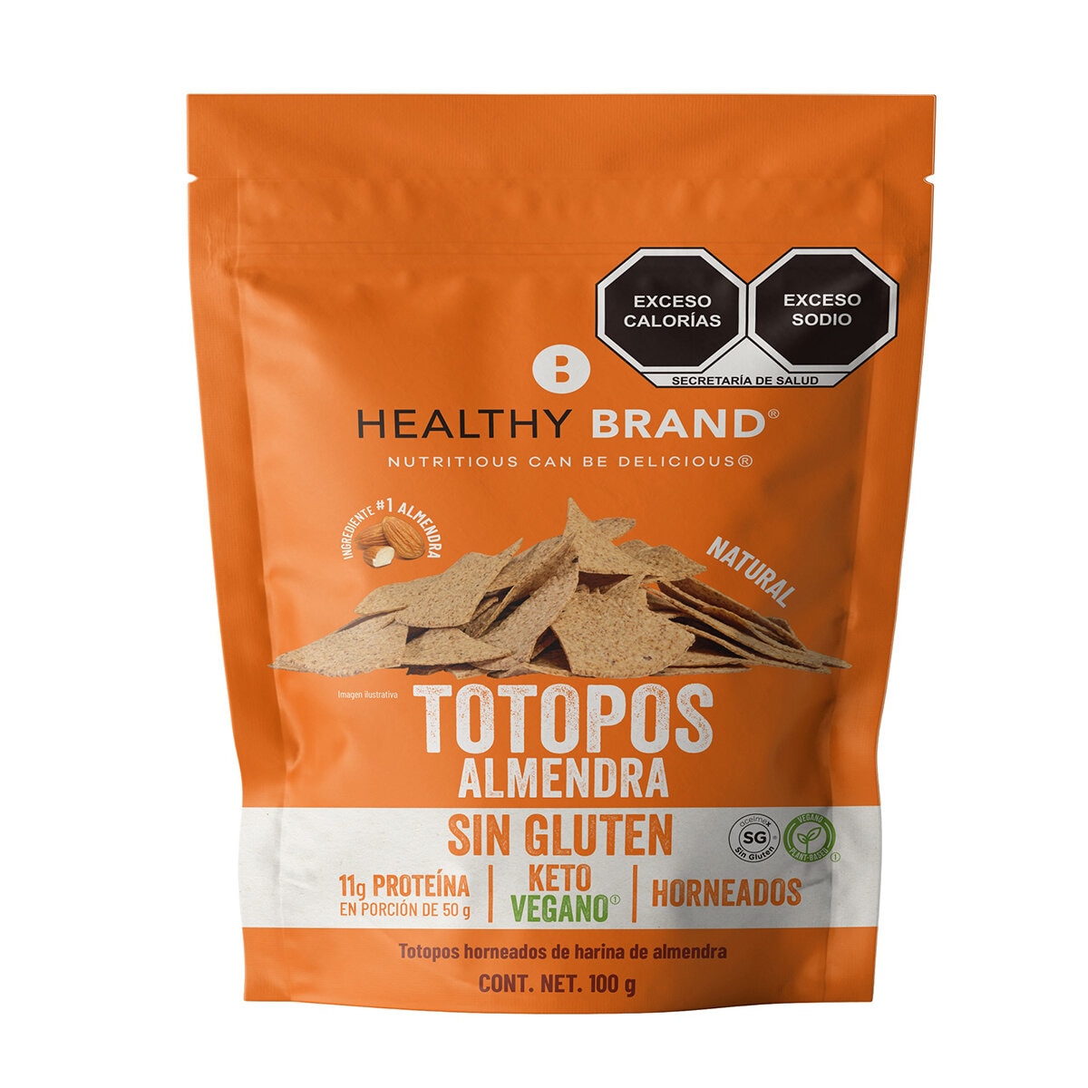 Healthy Brand Totopos Horneados Keto 100 g Healthy Brand Totopos Horneados Keto 100 g