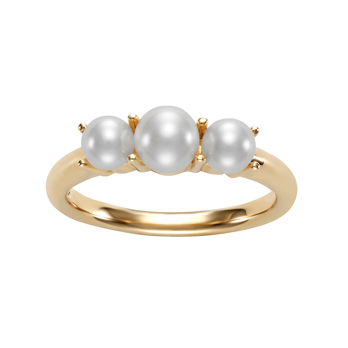 Anillo de Perla Cultivada, Oro Amarillo de 14K Anillo de Perla Cultivada, Oro Amarillo de 14K