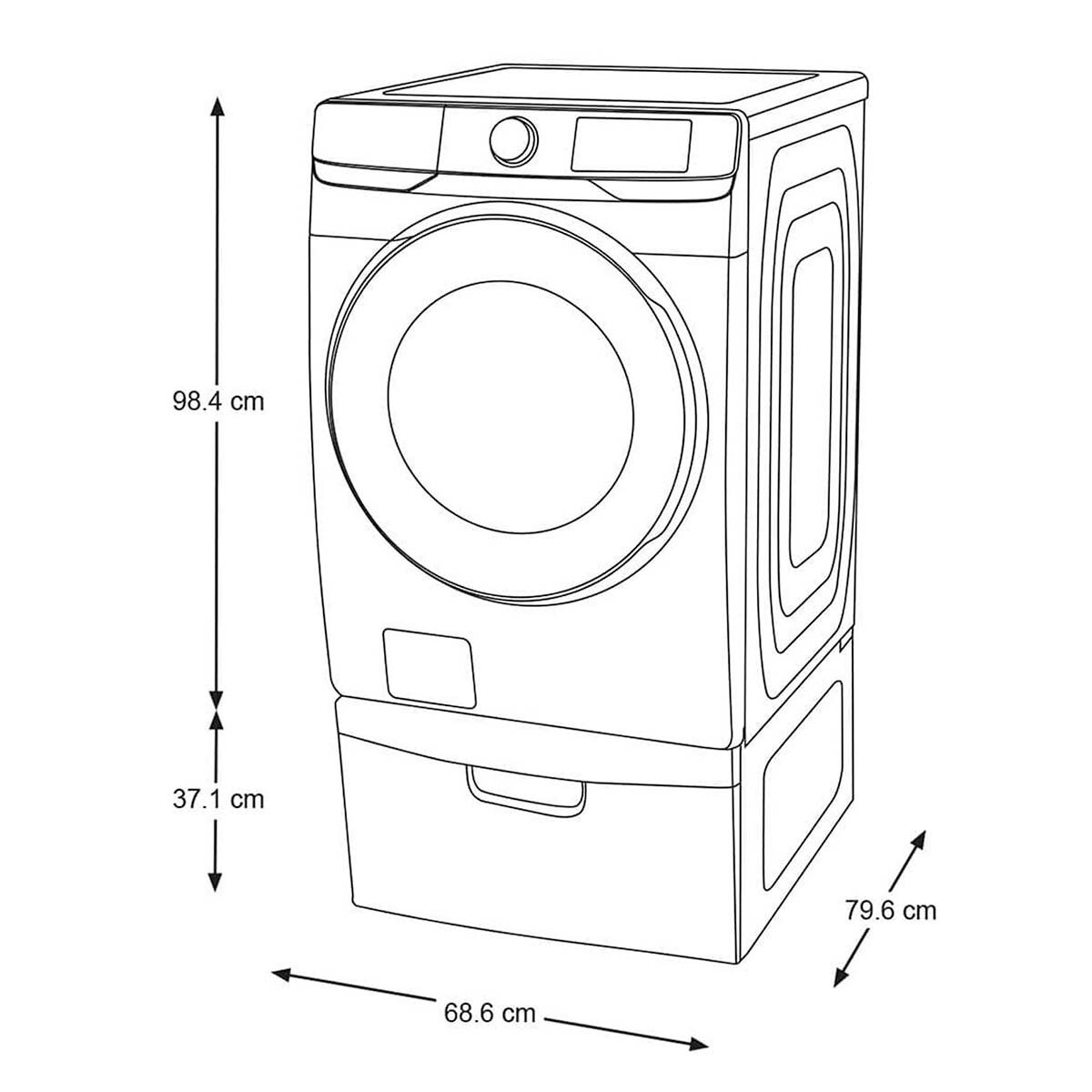 Lavasecadora 22Kg / 13Kg con pedestal Samsung Lavasecadora 22Kg / 13Kg con pedestal Samsung