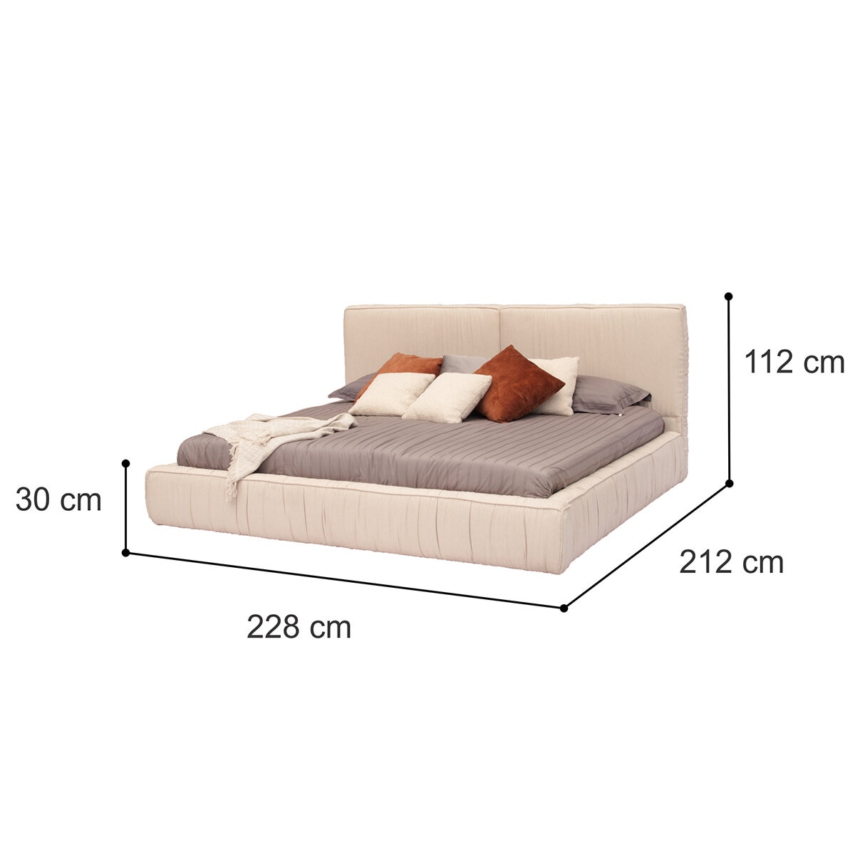 Skanor Muebles, Fontana, Cama King Tapizada Skanor Muebles, Fontana, Cama King Tapizada