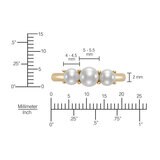 Anillo de Perla Cultivada, Oro Amarillo de 14K Anillo de Perla Cultivada, Oro Amarillo de 14K