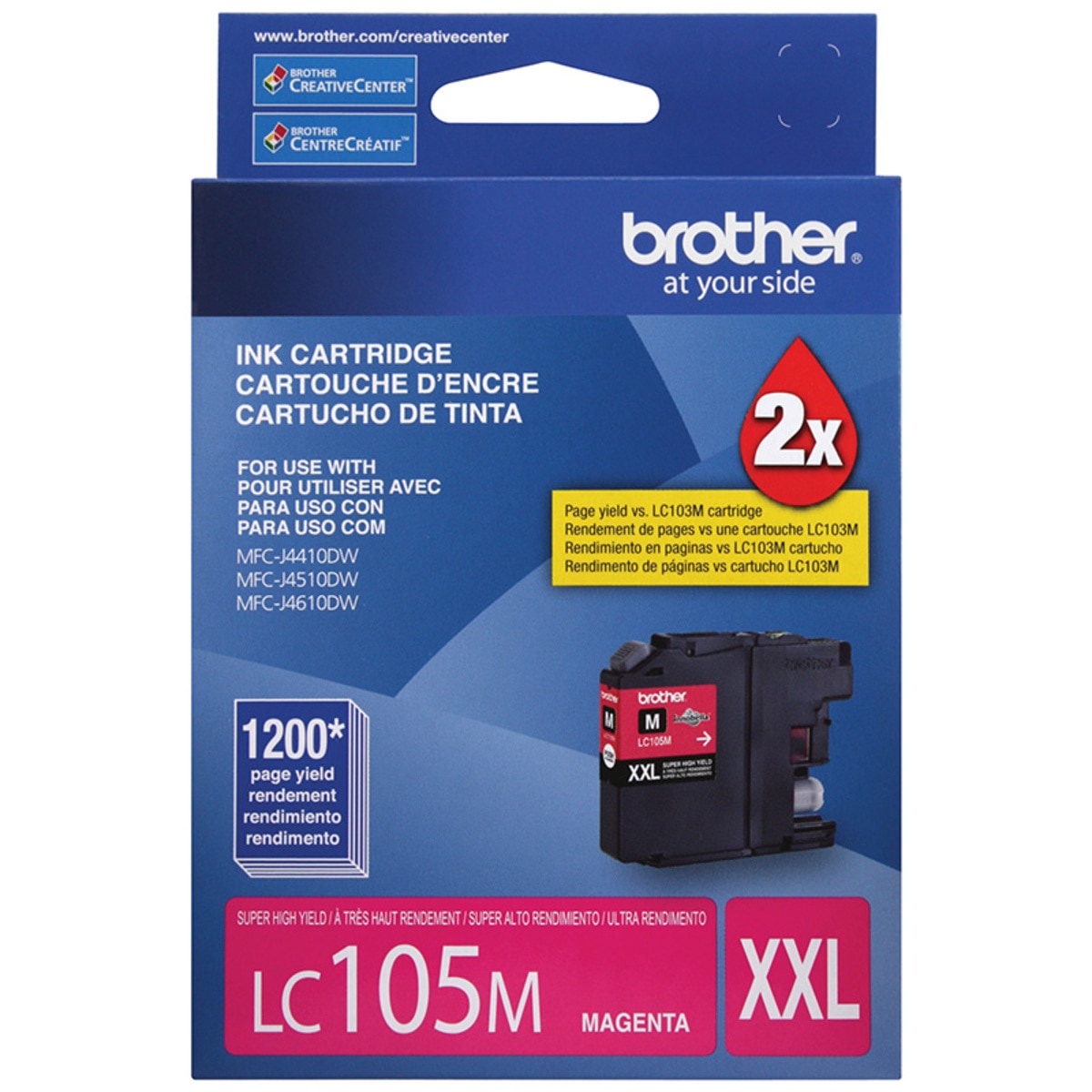 Brother Cartucho de Tinta 105 XXL Color Magenta Super Alto Rendimiento